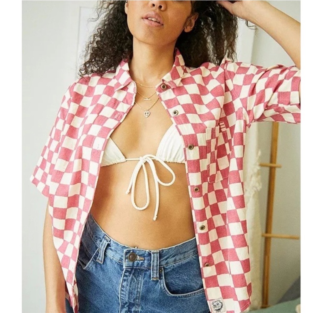 BDG urban outfitters Checkered red and White Women's Top